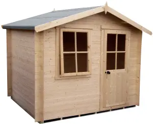 Shire Hartley 8x6 ft with Single door & 1 window Apex Wooden Cabin (H)2290mm x (W)2390mm (Base included) - Assembly service included