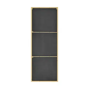 Alcantera Rectangle Metal Frame Wall Mirror Simple and Elegant Modern Design Gold / 140cm H x 50cm W