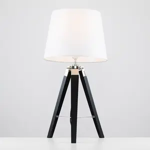 Bella Vista Wood Tripod Lamp White