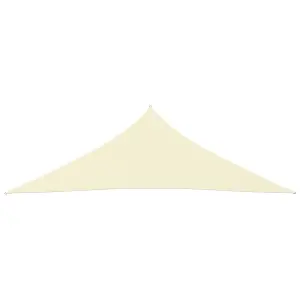 Berkfield Sunshade Sail Oxford Fabric Triangular 3.5x3.5x4.9 m Cream