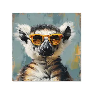 Lemur In Glasses Kitchen Splashback