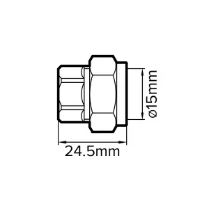 Brass Compression Stop end (Dia)15mm