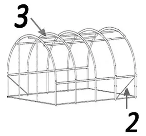 4m x 3m (13' x 10' approx) Pro+ Green Poly Tunnel