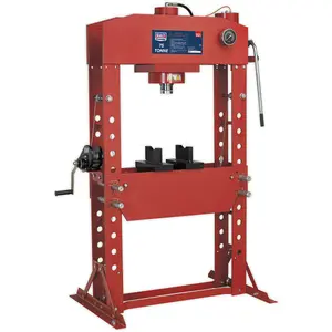 75 Tonne Heavy-Duty Air Hydraulic Press with Sliding Ram and Dual Speed