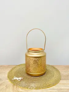 Small Copper Cut Out Design Lantern 27cm