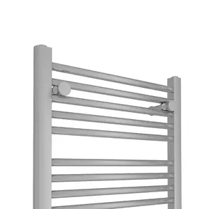 Right Radiators Electric Heated Towel Rail Radiator Straight Pre-filled Designer Ladder Warmer Chrome 1800x500 mm