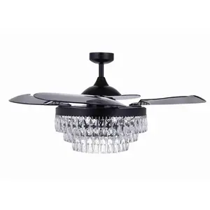 Beltran 122'' Ceiling Fan with Light Kit Black with Smoked Blades