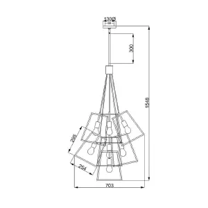 Elstead Fulton 7 Light Chandelier Bronze Finish, E27