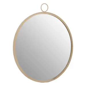 Interiors by Premier Karval Round Wall Mirror With Gold Finish Frame