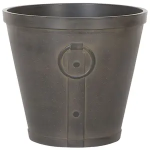 Set of 2 Plant Pots 41 cm Brown VARI