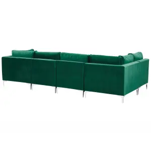 Corner Sofa EVJA Green Velvet Right Hand