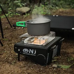 NJ-H1 Portable Camping 2in1 Gas Heater & Stove Compact Gas Cooker and Heater Outdoor use Auto Ignition 1.7kW