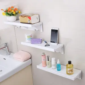 Wall Mounted Bathroom Shelf Display Rack Shower Organizer Floating Shelf W 38 cm