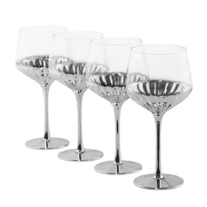 Rodney 100ml Red Wine Glass Set (Set of 4) Platinum