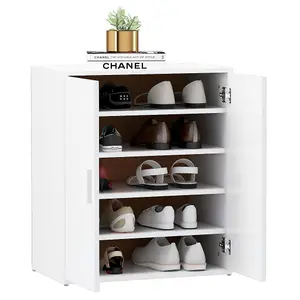 Berkfield Shoe Cabinet White 60x35x70 cm Engineered Wood