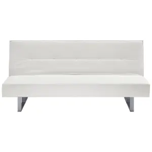 Sofa Bed DERBY White Faux Leather