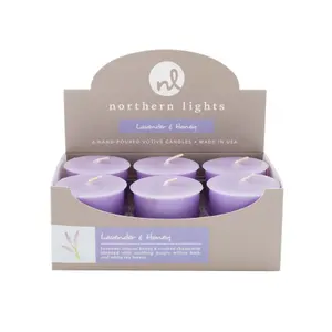 Northern Lights Votive Candle 6 pack - Lavender & Honey