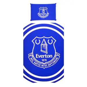 Everton FC Pulse Single Duvet Cover And Pillow Case Set Blue (One Size)