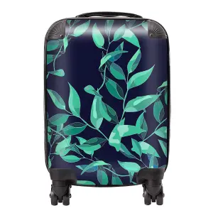 Delicate Green Foliage Suitcase - Small