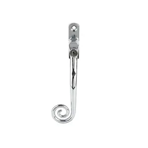 Cornish Heritage Monkey Tail Espag Window Handle - Polished Chrome (Left-Hand)