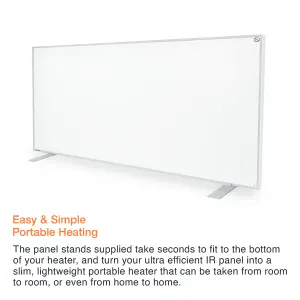 SUNHEAT Mirrorstone 700W - Floor Standing or Wall mounted Far Infrared Panel Heater