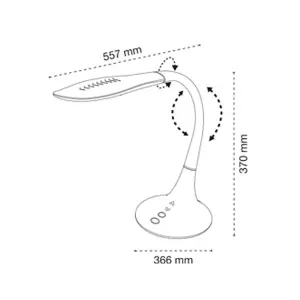 Luminosa Sedan LED Desk Lamp 10W White