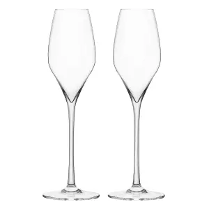 Original Products Final Touch Pack of 2 Lead-free Crystal Champagne Flutes Glasses 340ml Clear