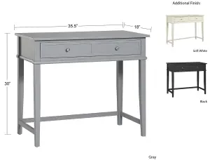 Franklin Writing Desk with 1 Drawer Grey