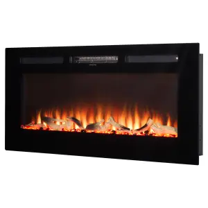 Adam Orlando Inset / Wall Mounted Electric Fire, 42 Inch