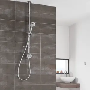 Aqualisa Smart Link Exposed valve Gravity-pumped Ceiling fed Smart Digital 4-spray pattern Shower with Adjustable shower head