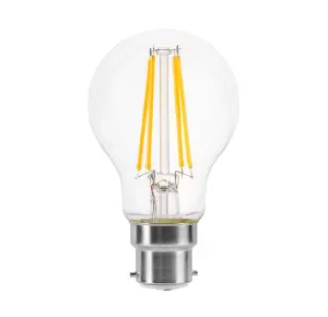 60w Equivalent LED Traditional Looking Filament Light Bulb A60 GLS B22 Bayonet 4.5w LED - Warm White - Pack of 10