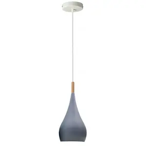 Byrd 1 - Light White Single Pendant Grey