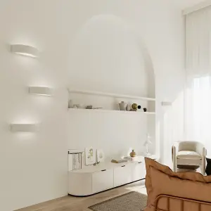 Atena Ceramic White 1 Light Classic Wall Light