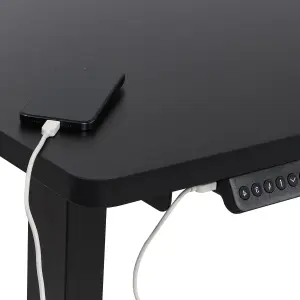 Adjustable Desk Electric Right Hand Black DESTINES