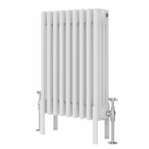 Right Radiators 600x425 mm Horizontal Traditional 4 Column Cast Iron Style Radiator White