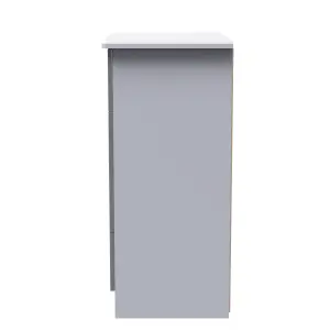 Harrow 4 Drawer Chest in Grey Gloss (Ready Assembled)