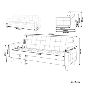 Beliani Retro Sofa Bed VEHKOO Dark Brown