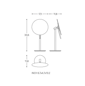 Cosmic Free Standing Magnifying Mirror Chrome Essentials (X5)