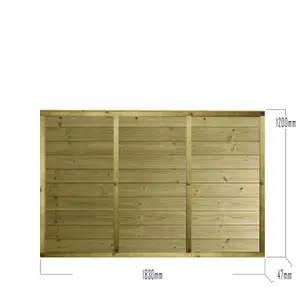 Ultimate Horizontal Tongue & Groove Fence Panel (Pack of 4) Width: 6ft (183cm) x Height: 4ft Interlocking Planks Fully Framed