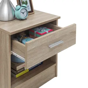 Willette 1 Drawer Bedside Table Sonoma Oak