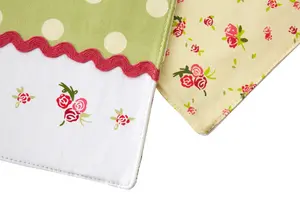 Practical Set Of Four Rose Cottage Placemats, Stylish Placemats Set Of 4, Reversible Placemats For Table