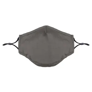 Cotton Mask- Three Layer With Filter Pocket - Adults - Grey