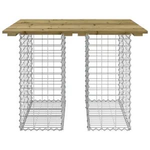 Berkfield Garden Bench Gabion Design 100x102x72 cm Impregnated Wood Pine