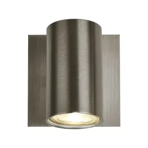 Lighting Collection Santiago Satin Silver Cylinder Spotlight