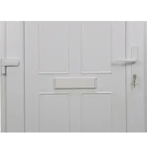 Fortia Lorne Clear Glazed White RH External Front Door set, (H)2085mm (W)840mm