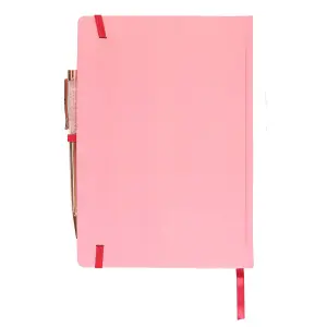 Something Different Gratitude The Sun Rose Quartz Diary And Pen Set Pink/Orange (One Size)