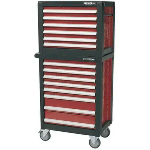 Heavy Duty 14 Drawer Tool Chest and Rollcab Bundle - 1233 Piece Professional Tool Set