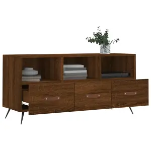 Berkfield TV Cabinet Brown Oak 102x36x50 cm Engineered Wood