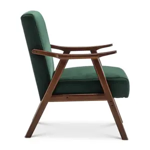 Velvet Bottle Green Selma Accent Chair