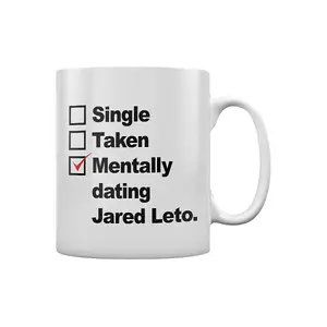 Grindstore Mentally Dating Jared Leto Mug White/Black (One Size)